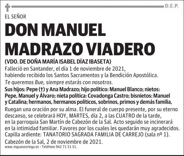 DON MANUEL MADRAZO VIADERO