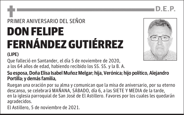 DON FELIPE FERNÁNDEZ GUTIÉRREZ
