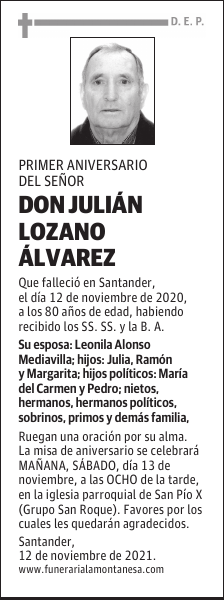 DON JULIÁN LOZANO ÁLVAREZ