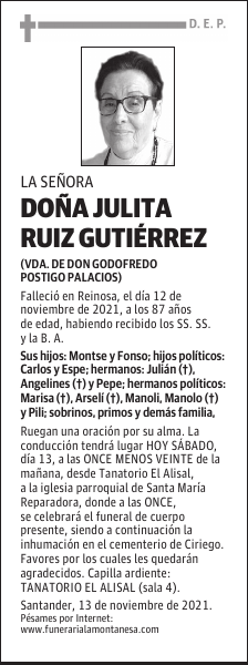 DOÑA JULITA RUIZ GUTIÉRREZ