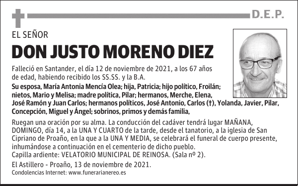DON JUSTO MORENO DIEZ