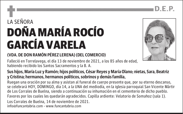 DOÑA MARÍA ROCÍO GARCÍA VARELA