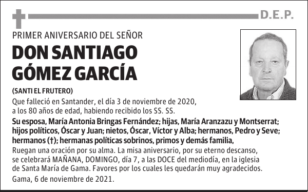 DON SANTIAGO GÓMEZ GARCÍA
