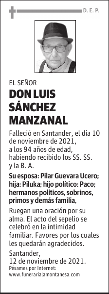 DON LUIS SÁNCHEZ MANZANAL