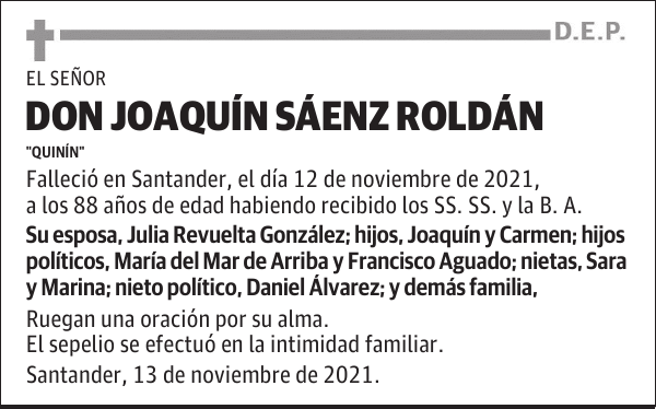 DON JOAQUÍN SÁENZ ROLDÁN