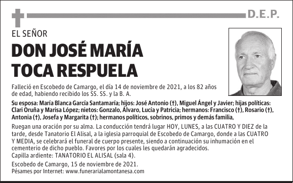 DON JOSÉ MARÍA TOCA RESPUELA