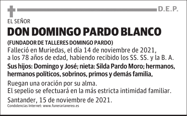 DON DOMINGO PARDO BLANCO
