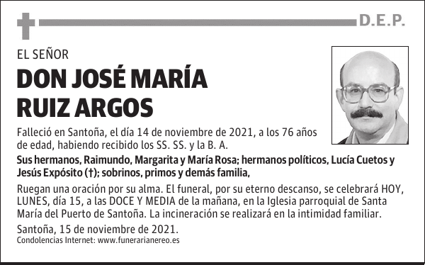 DON JOSÉ MARÍA RUIZ ARGOS