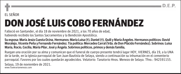 DON JOSÉ LUIS COBO FERNÁNDEZ