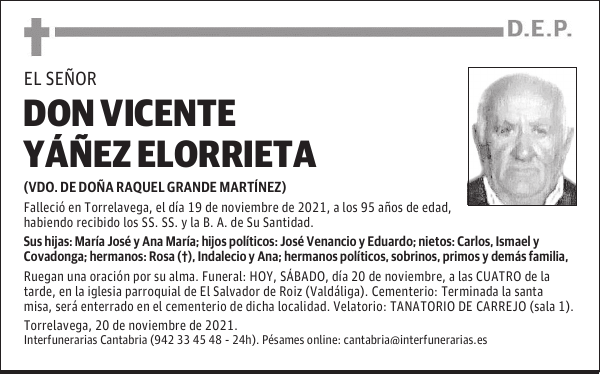 DON VICENTE YÁÑEZ ELORRIETA