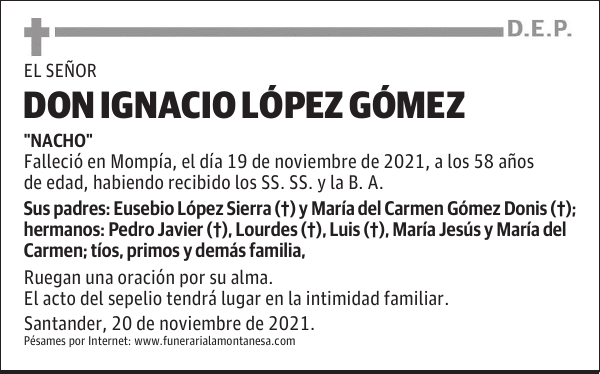 DON IGNACIO LÓPEZ GÓMEZ