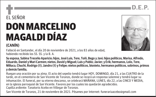 DON MARCELINO MAGALDI DÍAZ