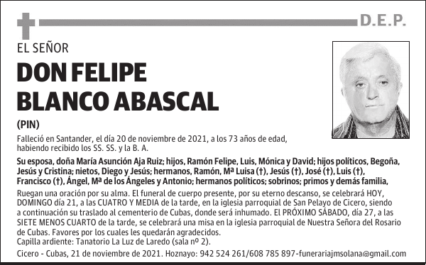 DON FELIPE BLANCO ABASCAL