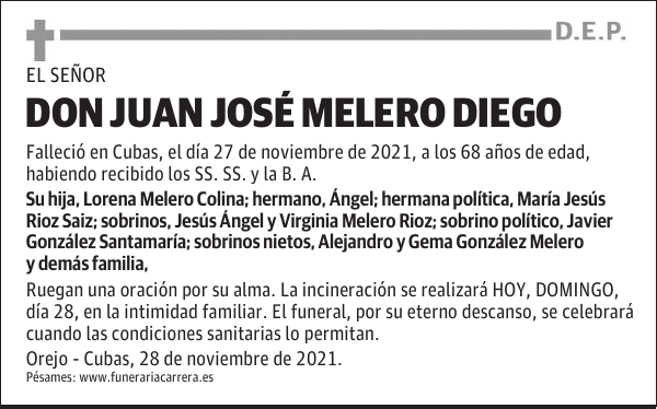 DON JUAN JOSÉ MELERO DIEGO