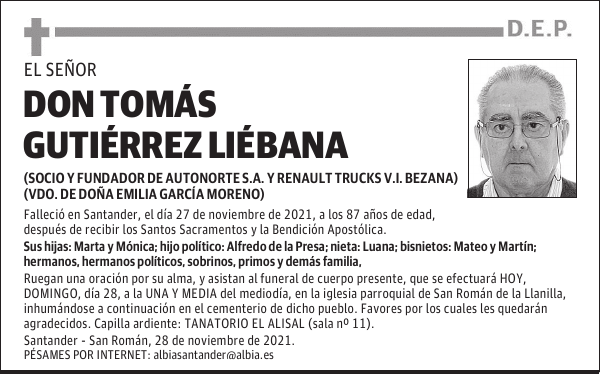 DON TOMÁS GUTIÉRREZ LIÉBANA