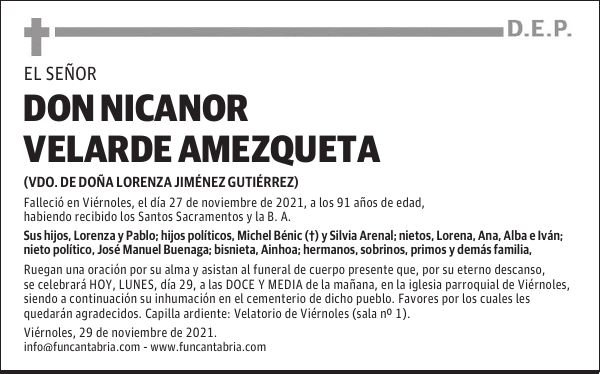DON NICANOR VELARDE AMEZQUETA
