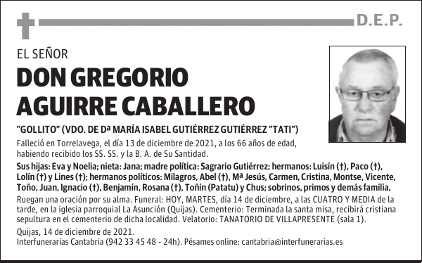 DON GREGORIO AGUIRRE CABALLERO
