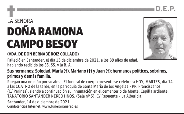 DOÑA RAMONA CAMPO BESOY