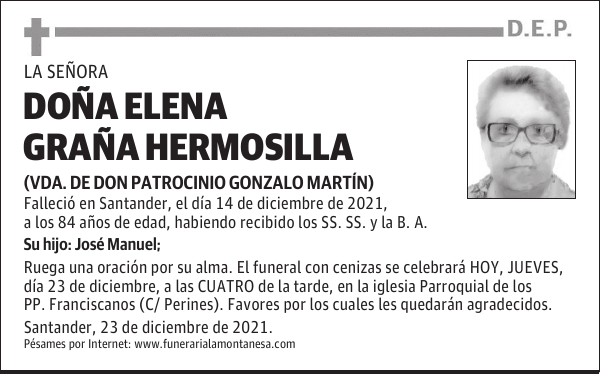 DOÑA ELENA GRAÑA HERMOSILLA