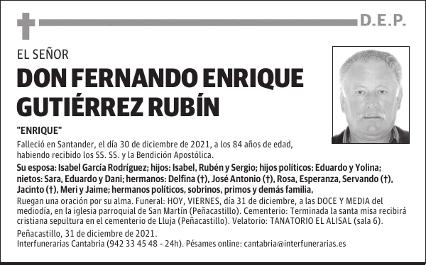 DON FERNANDO ENRIQUE GUTIÉRREZ RUBÍN