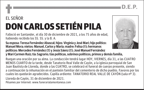 DON CARLOS SETIÉN PILA