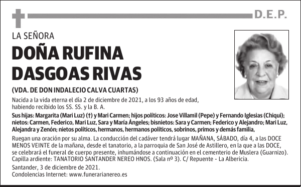 DOÑA RUFINA DASGOAS RIVAS