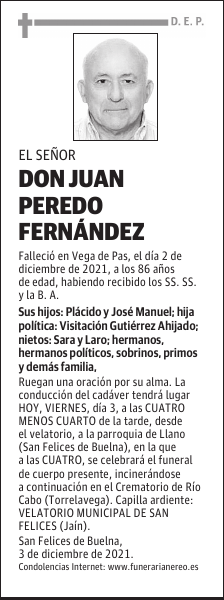 DON JUAN PEREDO FERNÁNDEZ