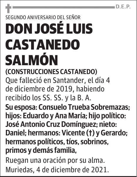 DON JOSÉ LUIS CASTANEDO SALMÓN