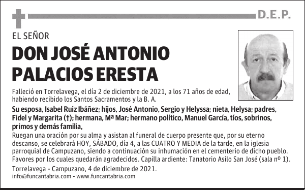 DON JOSÉ ANTONIO PALACIOS ERESTA