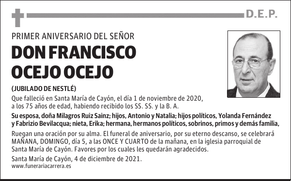 DON FRANCISCO OCEJO OCEJO
