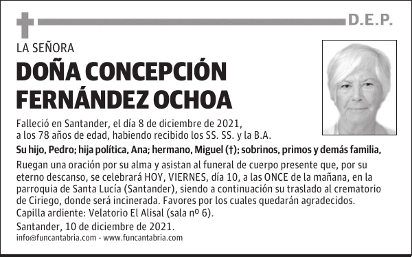 DOÑA CONCEPCIÓN FERNÁNDEZ OCHOA