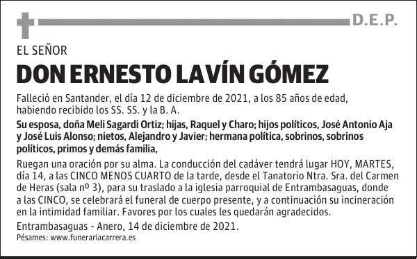 DON ERNESTO LAVÍN GÓMEZ