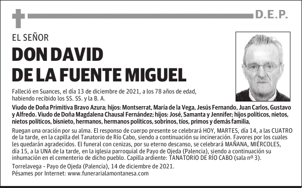 DON DAVID DE LA FUENTE MIGUEL