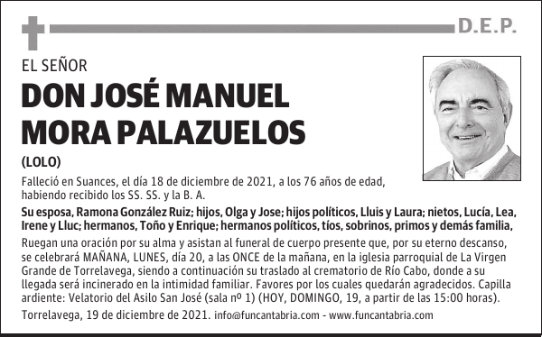 DON JOSÉ MANUEL MORA PALAZUELOS