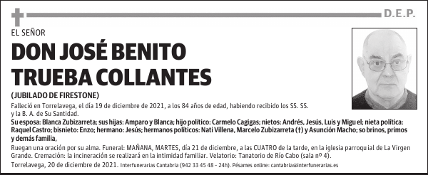 DON JOSÉ BENITO TRUEBA COLLANTES