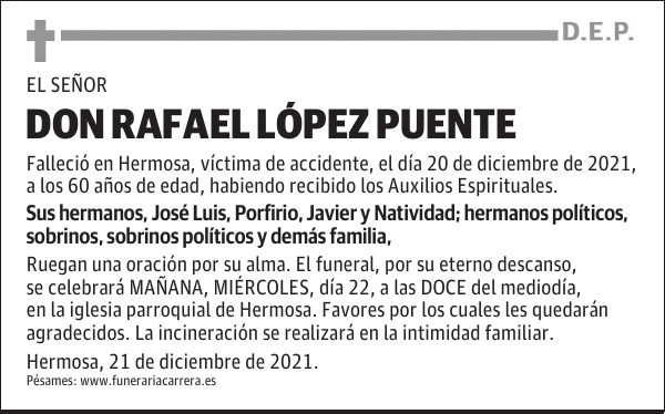 DON RAFAEL LÓPEZ PUENTE