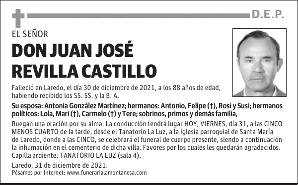 DON JUAN JOSÉ REVILLA CASTILLO
