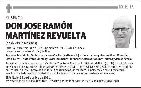 DON JOSE RAMÓN MARTÍNEZ REVUELTA