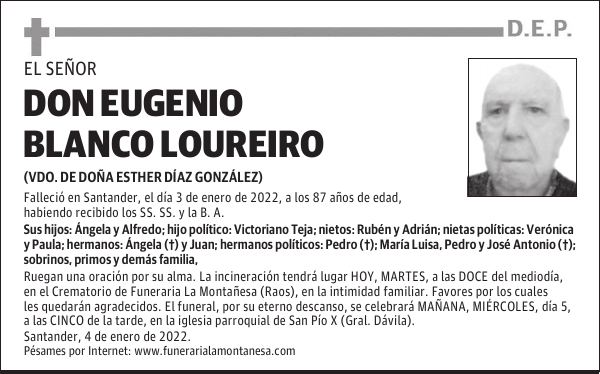 DON EUGENIO BLANCO LOUREIRO