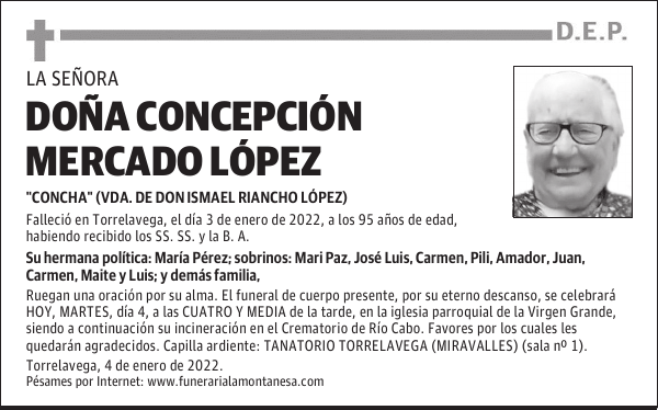 DOÑA CONCEPCIÓN MERCADO LÓPEZ