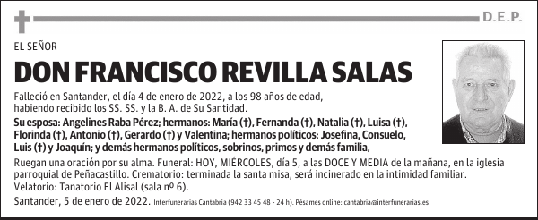 DON FRANCISCO REVILLA SALAS