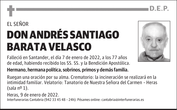 DON ANDRÉS SANTIAGO BARATA VELASCO