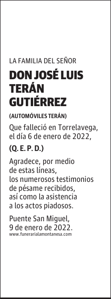 DON JOSÉ LUIS TERÁN GUTIÉRREZ