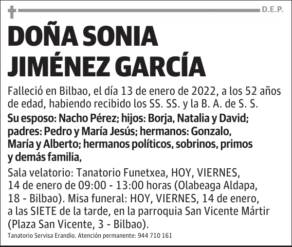 Doña Sonia Jiménez García