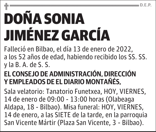 Doña Sonia Jiménez García