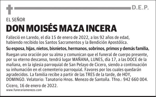 DON MOISÉS MAZA INCERA