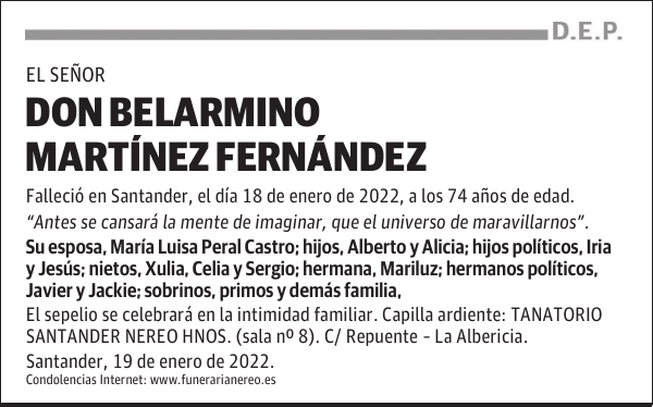 DON BELARMINO MARTÍNEZ FERNÁNDEZ