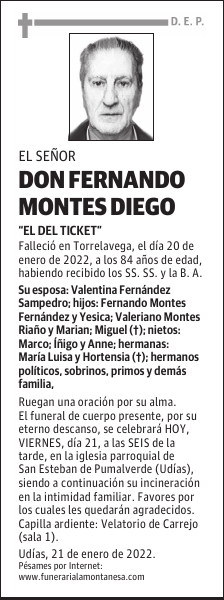 DON FERNANDO MONTES DIEGO