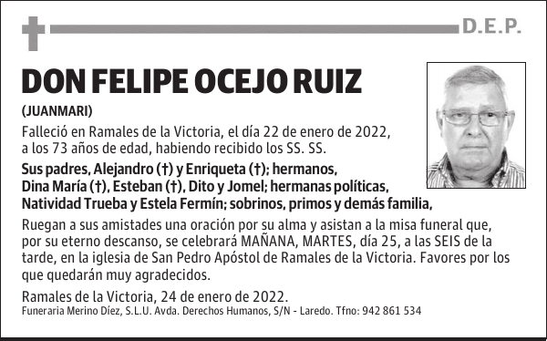 DON FELIPE OCEJO RUIZ
