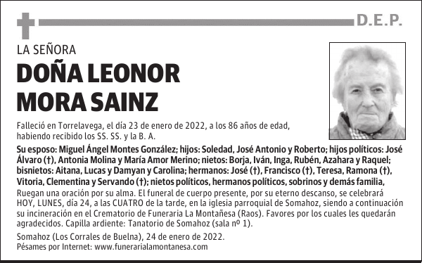 DOÑA LEONOR MORA SAINZ